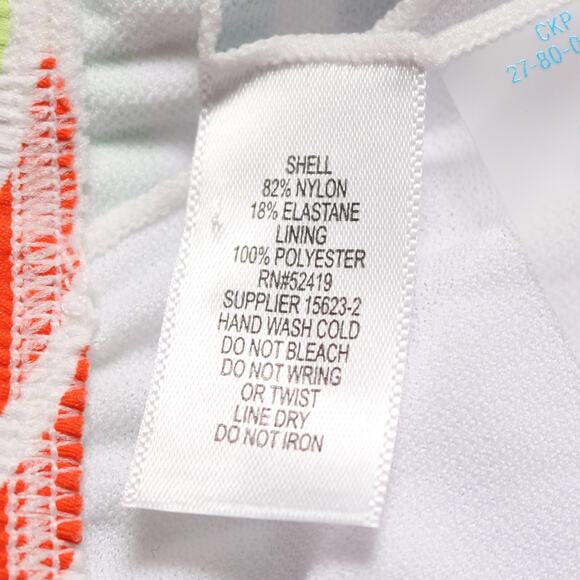 Decree Striped Lace Up Bralette Bikini Top Multicolor Swimsuit Size M - Picture 8 of 10